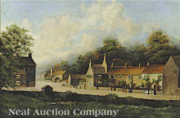 Appraisal: William Highfield English th c Hathersage Village Derbyshire c oil