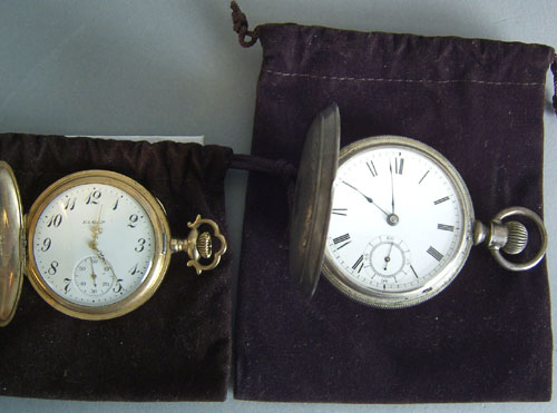 Appraisal: Elgin -jewel Keystone pocket watch with engraved case together with