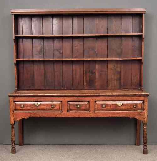 Appraisal: An th Century pine and fruitwood dresser base with later