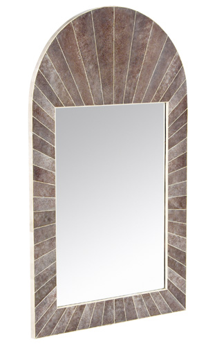 Appraisal: KARL SPRINGER Shagreen wall mirror x