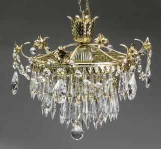 Appraisal: Schonbek petite single light crystal chandelier h Schonbeck single light