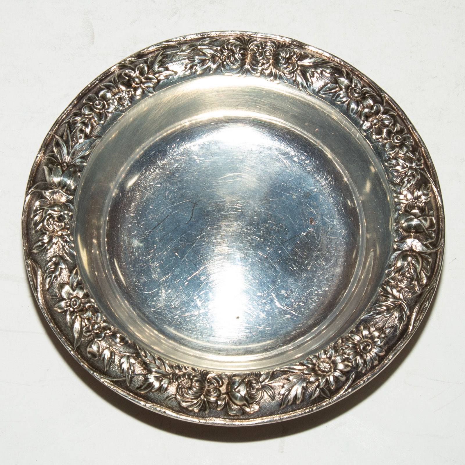 Appraisal: S KIRK SON CO STERLING REPOUSSE DISH small bowl with