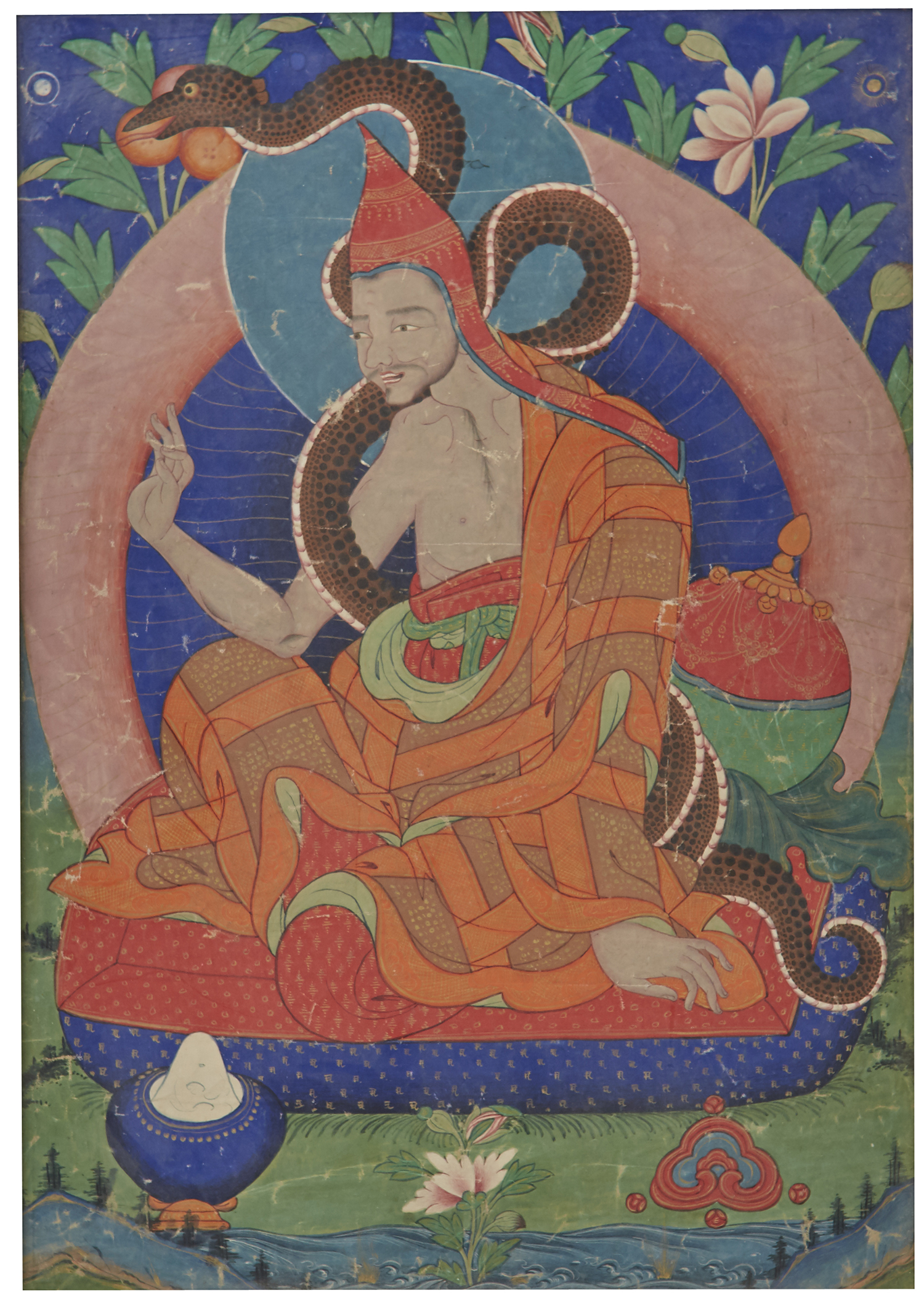 Appraisal: A PAIR OF TIBETAN THANGKA TH TH CENTURY Each in