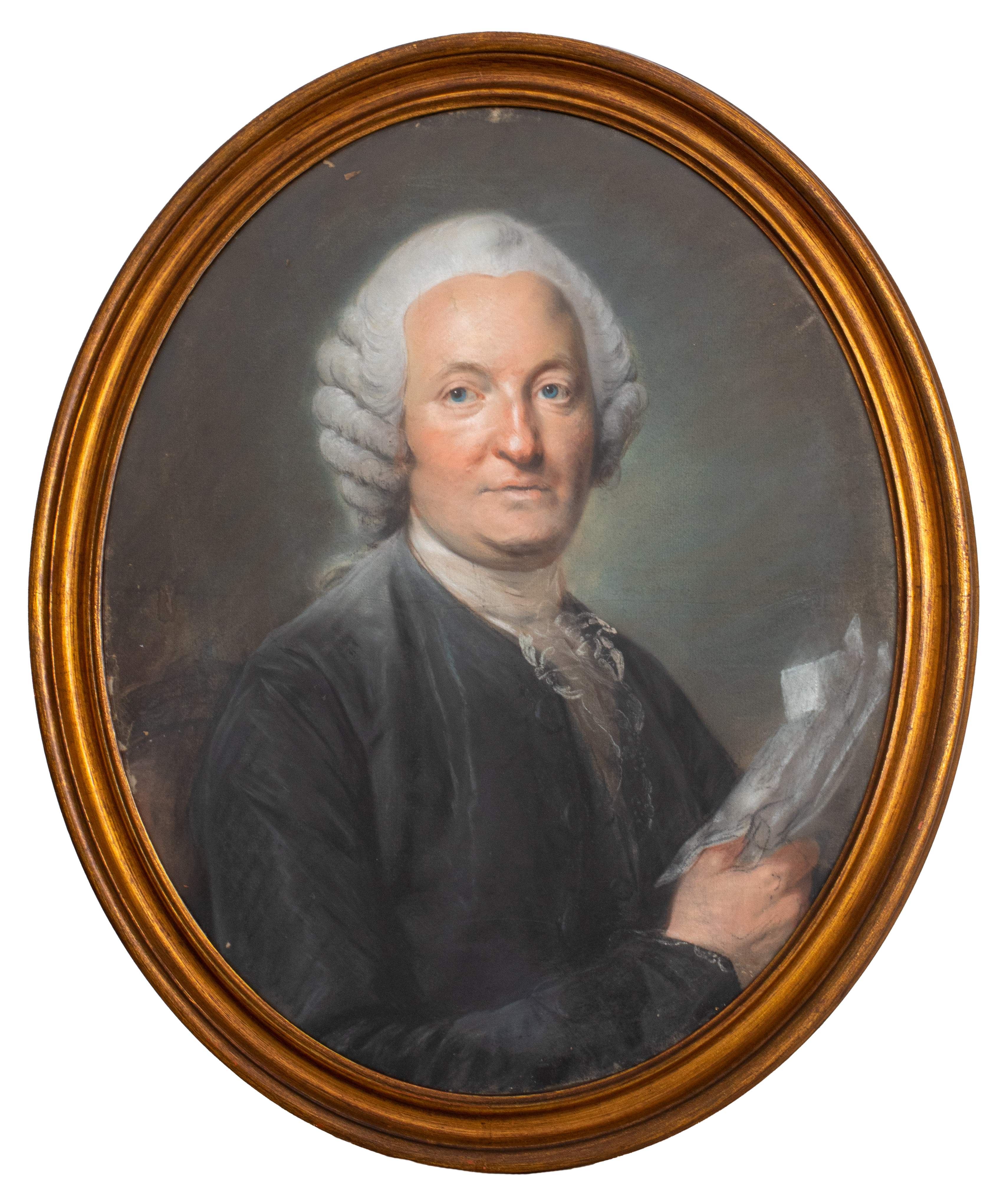 Appraisal: PORTRAIT OF A GENTLEMAN FOLLOWER OF GREUZE C Pastel portrait