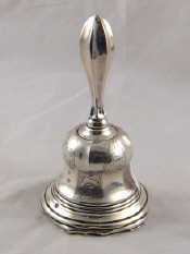 Appraisal: A continental silver table bell Dutch assay with brass bell