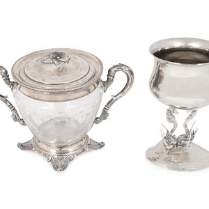 Appraisal: Two Silver Plate Table Articles TH CENTURY comprising an English