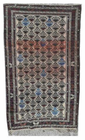 Appraisal: Hand-tied oversized Baluchi rug approx ' l ' w Provenance