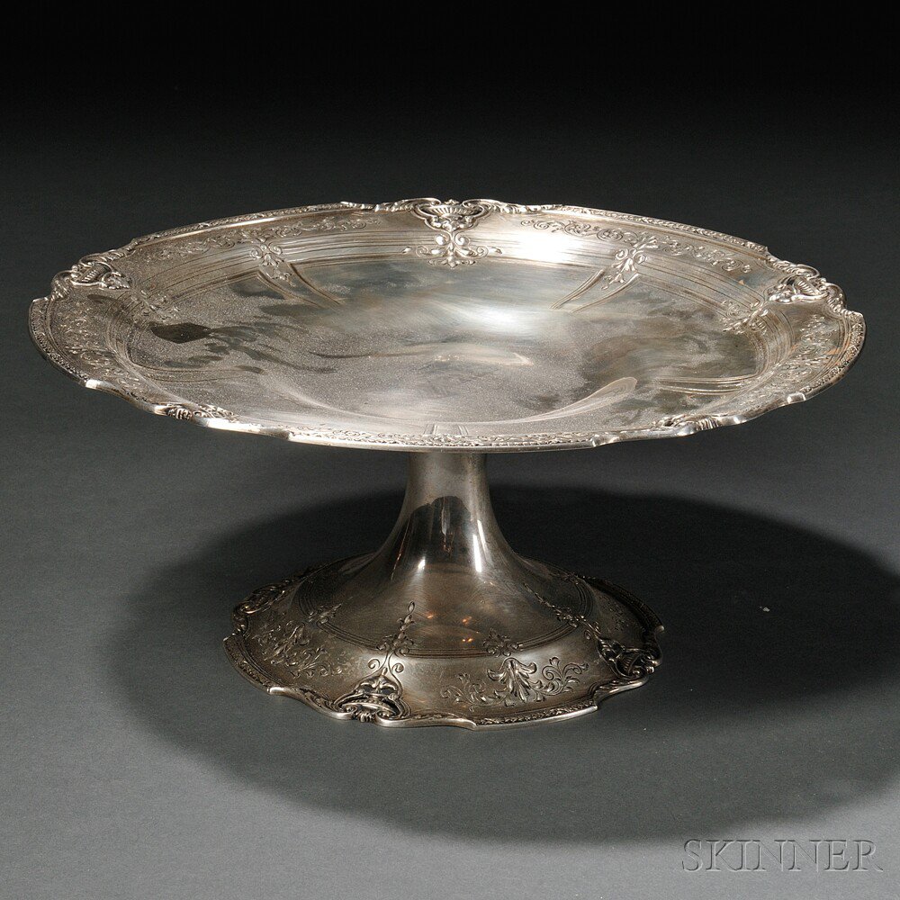 Appraisal: American Sterling Silver Tazza th century circular with neoclassical motif