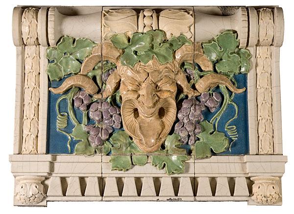 Appraisal: ROOKWOOD FAIENCE BACCHUS FRIEZE FROM MILLS RESTAURANT Cincinnati Ohio ca