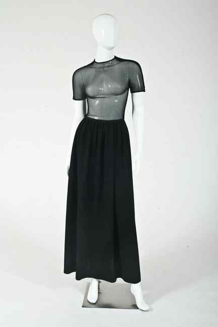 Appraisal: RUDI GERNREICH BLACK SILK AND WOOL DRESS s size retailed