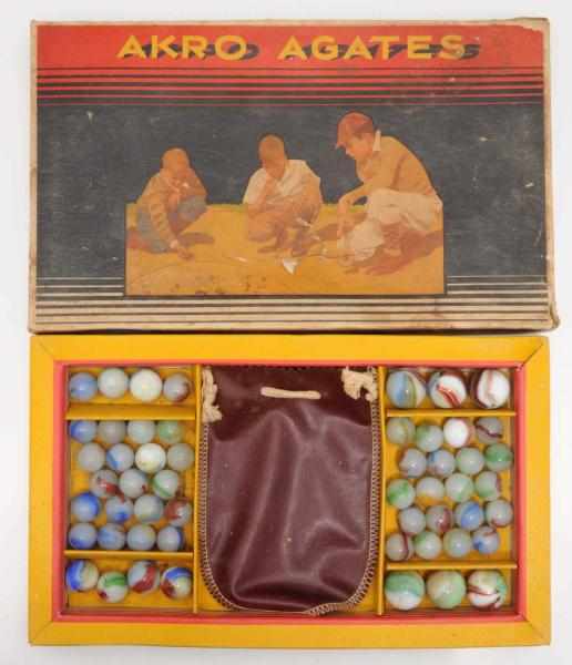 Appraisal: Akro Agate No Marble Box Set Box set includes approximately