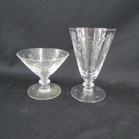 Appraisal: pcs Hawkes Cut Crystal Stemware Starlight pattern iced teas and