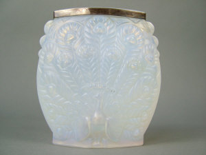 Appraisal: An Etling opalescent moulded glass vase circa of flattened ovoid