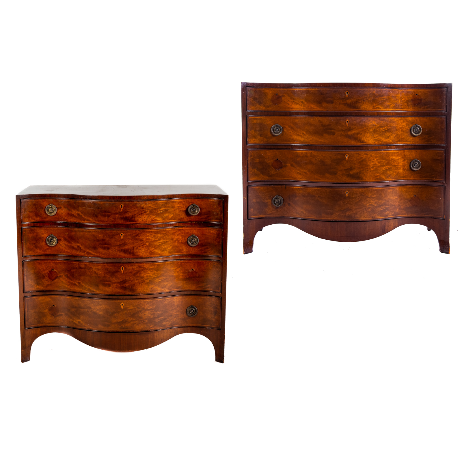 Appraisal: A PAIR OF BEACON HILL MAHOGANY CHESTS A pair of