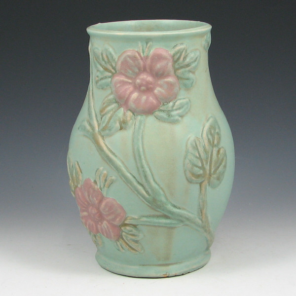 Appraisal: Hull Crab Apple Vase - Mint Crab Apple vase in