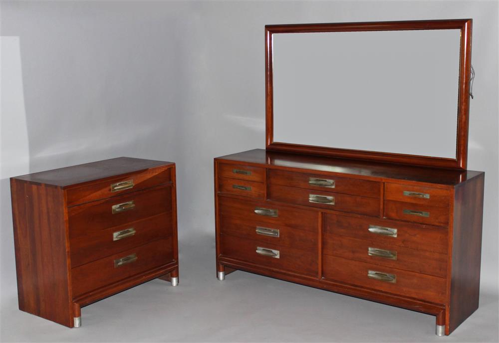 Appraisal: WILLETT FURNITURE COMPANY TRANS EAST CHERRY LONG DRESSER MIRROR AND