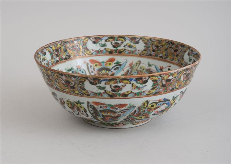 Appraisal: CHINESE EXPORT PORCELAIN BUTTERFLY BOWL x in Estimate -