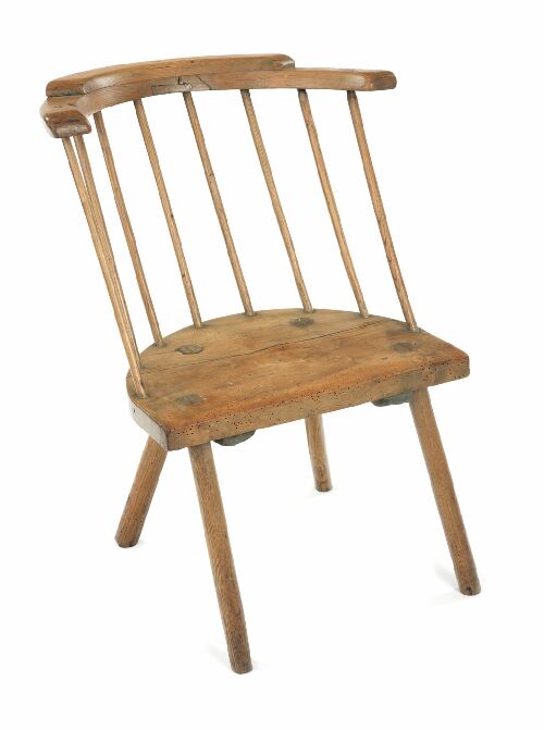 Appraisal: A th century pine and oak West Highland chair the