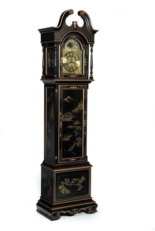 Appraisal: TALL CASE CLOCK American Ridgeway th century mixed woods Asian-style