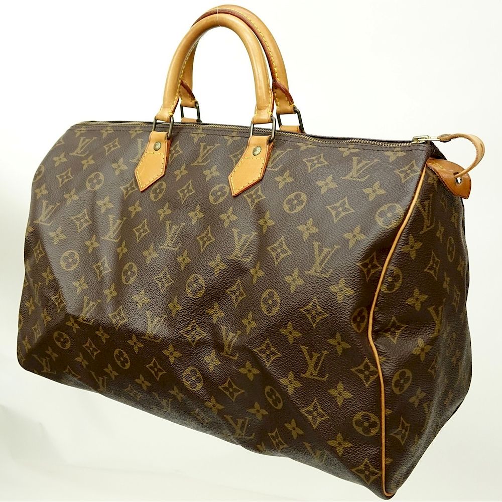 Appraisal: Louis Vuitton Brown Canvas Monogram Speedy Bag Louis Vuitton Brown