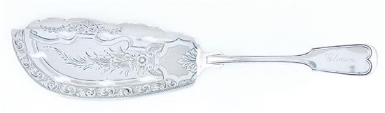 Appraisal: Southern coin silver fish slice Samuel Wilmot Georgetown Charleston South