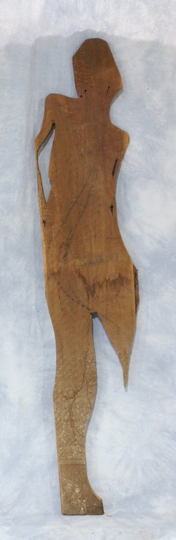 Appraisal: Tom Bostelle American PA - wooden plank Carved Silhouette of