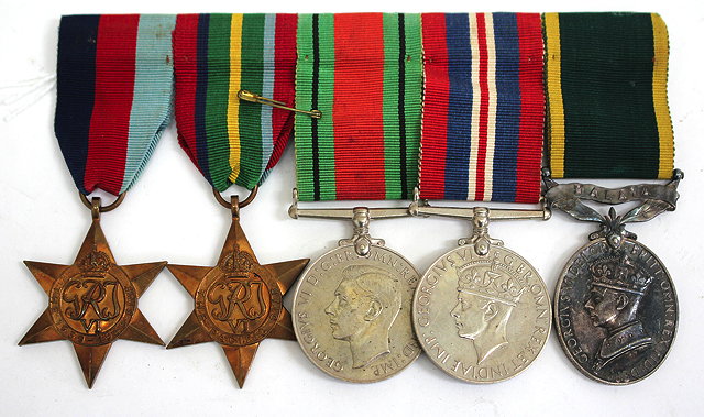 Appraisal: A GROUP OF MEDALS awarded to Lieutenant Richard West F