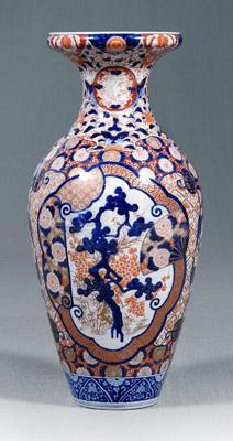 Appraisal: Large Japanese Imari floor vase conical form flared inverted rim