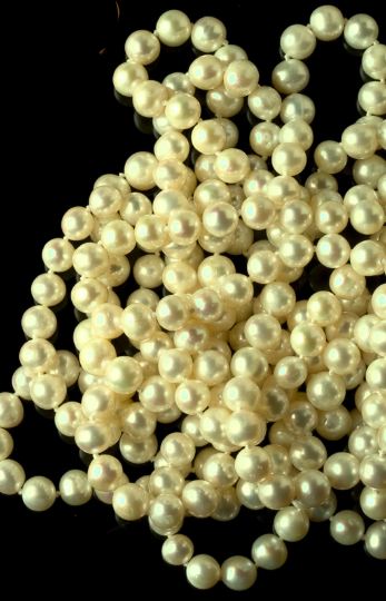 Appraisal: Unusual Strand of White Cultured Pearls of Rope length eighty-two