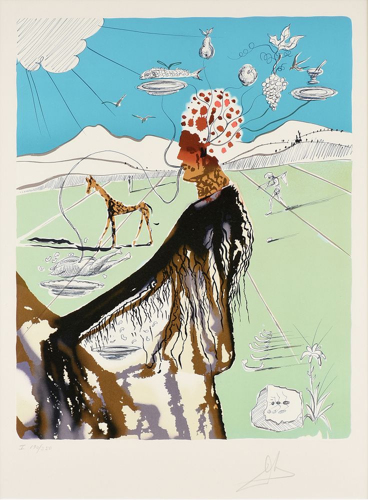 Appraisal: SALVADOR DALI Spanish - A PRINT The Earth Goddess The