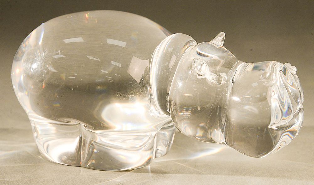 Appraisal: Large Steuben crystal hippopotamus glass figure designed by George Thompson