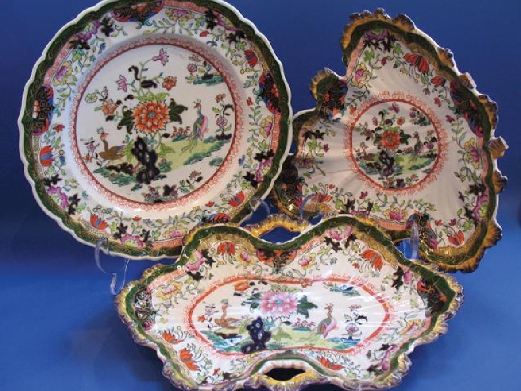 Appraisal: A SET OF SIX TH CENTURY MASONS IRONSTONE CHINA SIDE