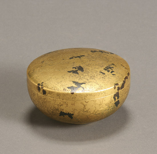 Appraisal: Christofle Japanesque Black and Gilt Textured Metal Box Auguste Delaherche