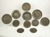 Appraisal: TIN PLATES - Lot of eleven th C tin children's