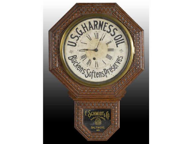 Appraisal: Ingraham Company Clock for U S G Harness Oil Description