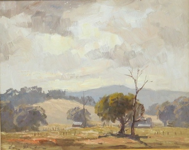 Appraisal: Leon Hanson born Afternoon Sky over Camden NSW oil on