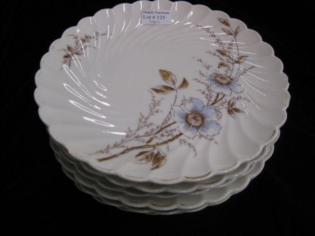 Appraisal: Victorian Dessert Plates floral on swirling design