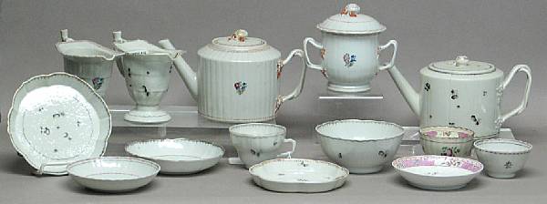 Appraisal: An assembled group of polychrome enameled export porcelains Late th