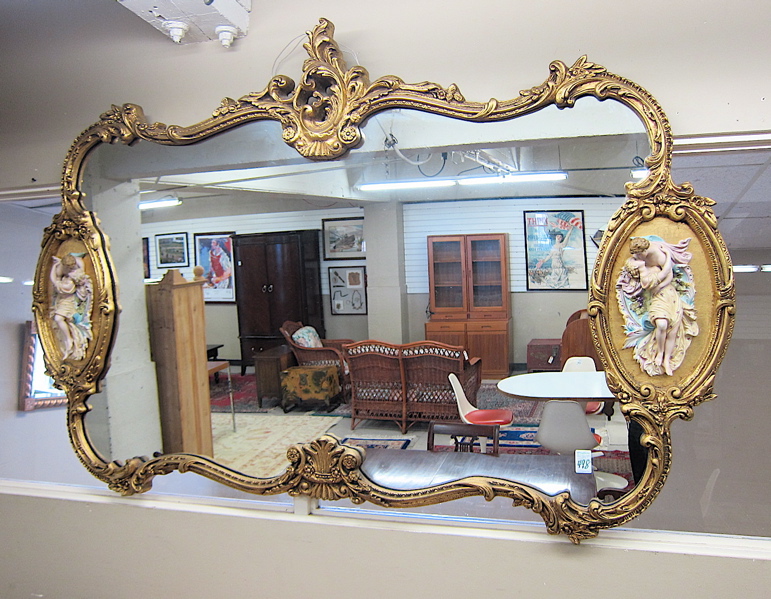 Appraisal: LARGE LOUIS XV STYLE WALL MIRROR American th century the