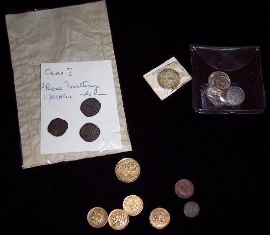 Appraisal: A Charles I rose farthing and sundry small coins Maundy