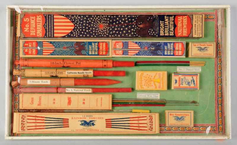 Appraisal: Salesman's Sample Firecracker Board Includes pieces of National sparklers flower