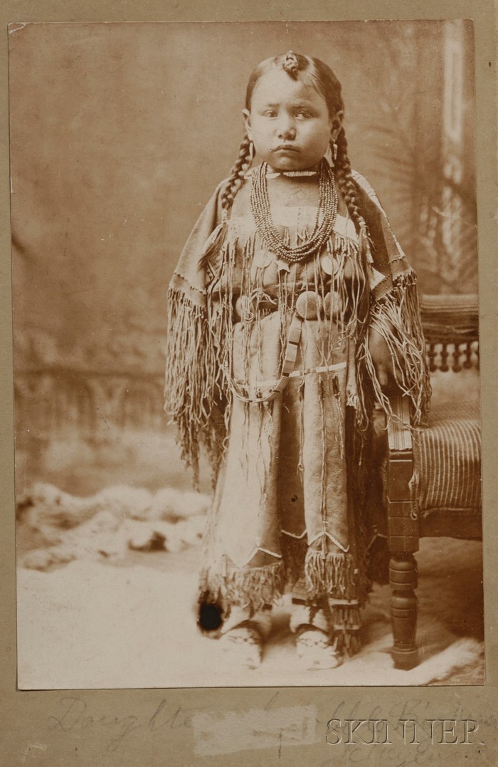 Appraisal: Photograph of a Cheyenne Girl written on front Daughter of