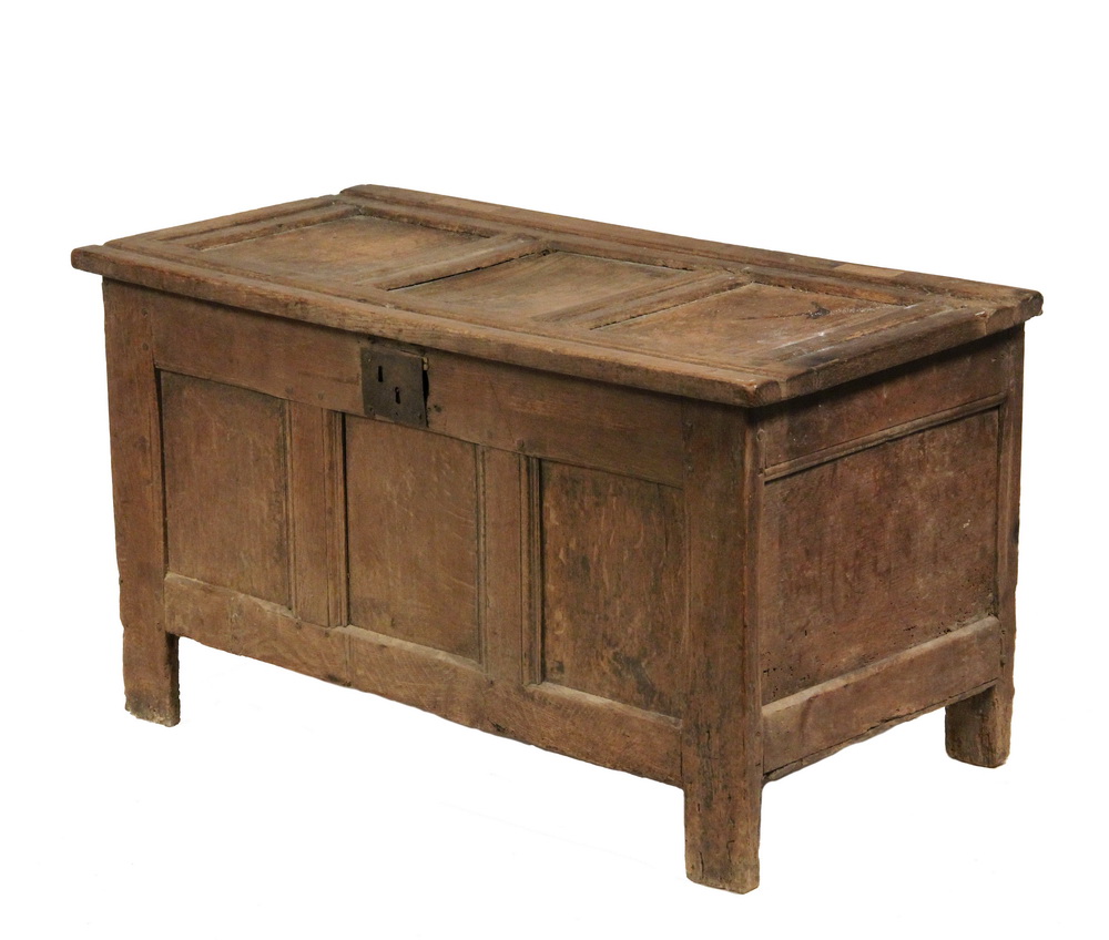 Appraisal: PILGRIM ERA OAK BLANKET CHEST - th c Oak Chest