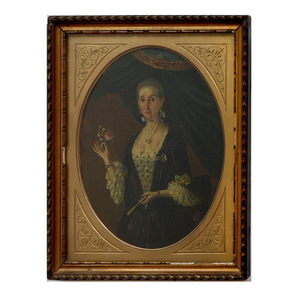 Appraisal: European School Portrait of a Woman Old on board unsigned