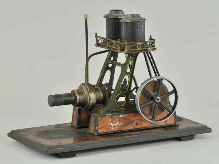 Appraisal: HOT AIR STEAM ENGINE Krause Mohr single oscillating cylinder catwalk