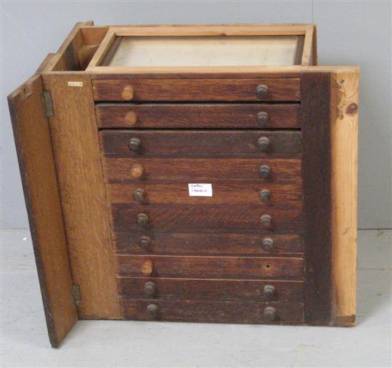 Appraisal: Four sets of ten drawer Butterfly cabinets three containing butterflies