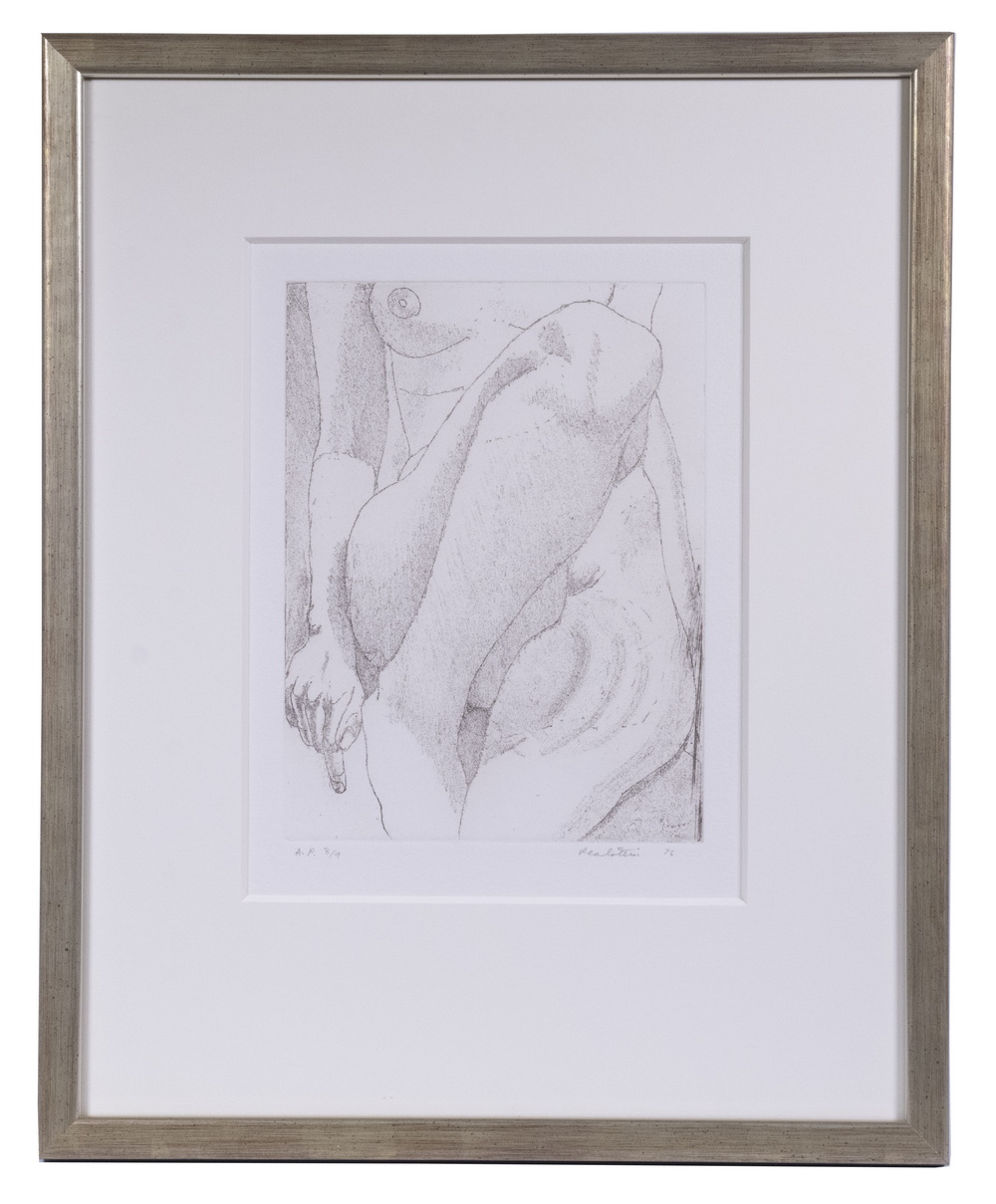 Appraisal: PHILIP PEARLSTEIN NY - Nude Torso aquatint etching pencil signed