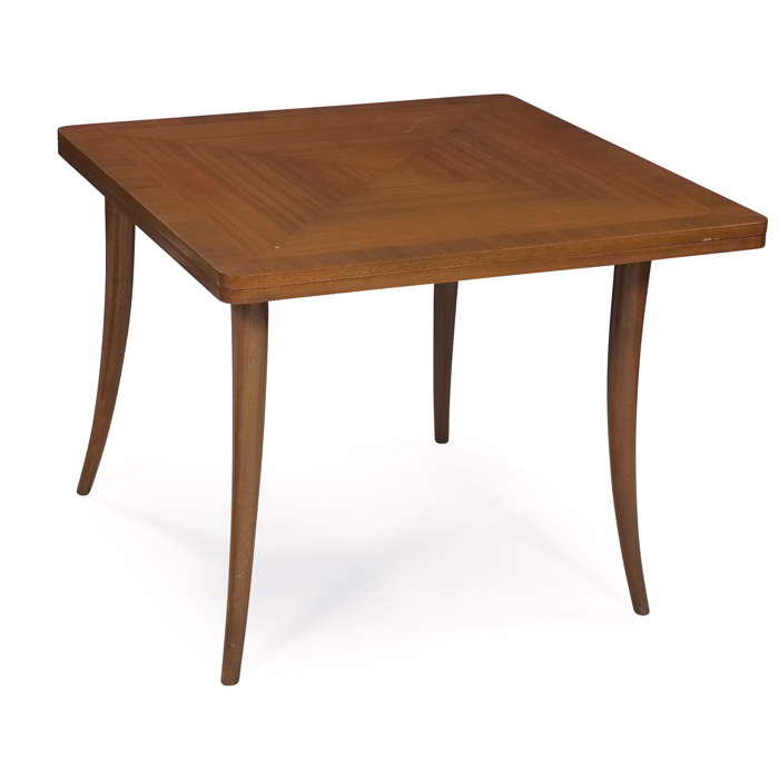 Appraisal: T H Robsjohn-Gibbings folding table attribution bleached mahogany with decorative