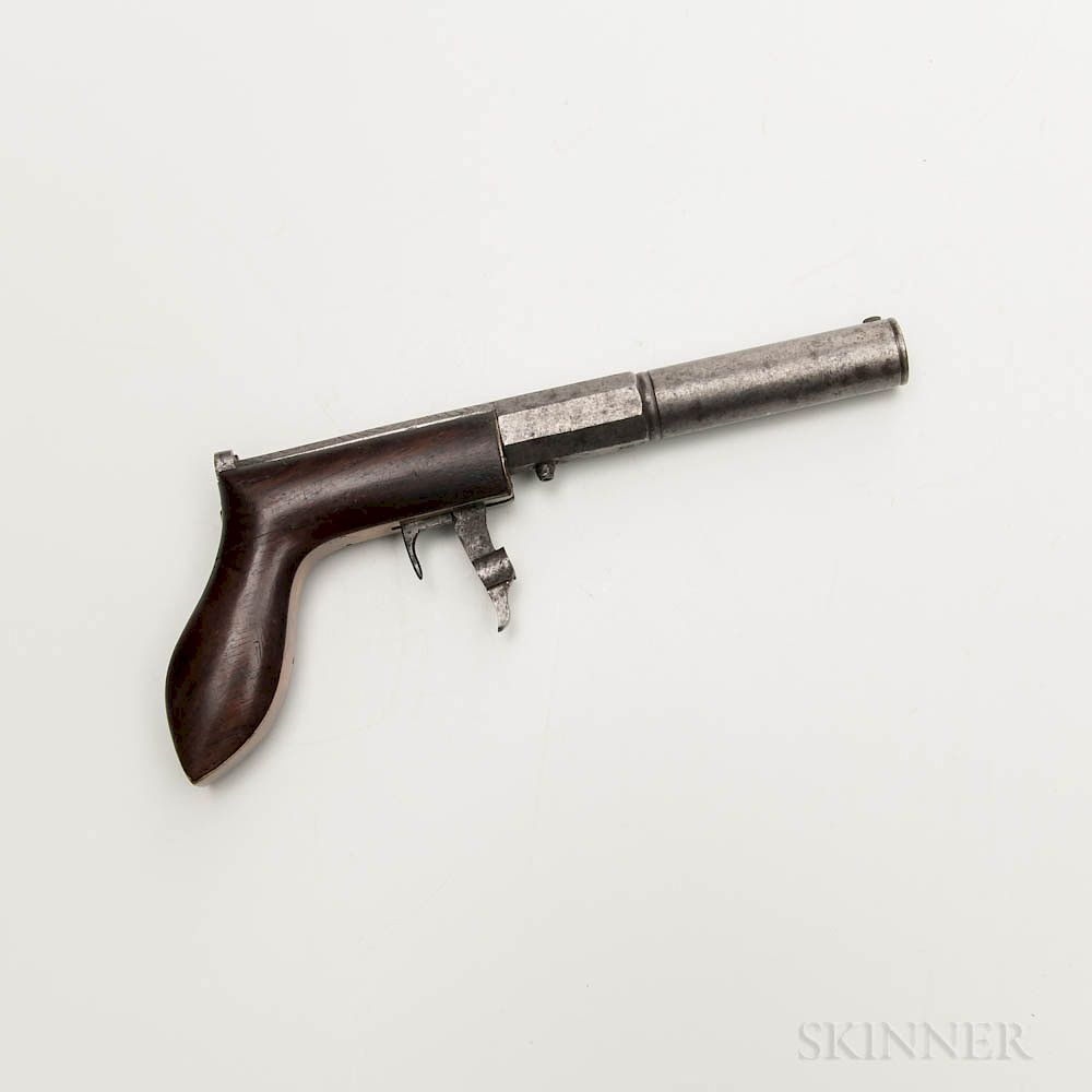 Appraisal: Gibbs Tiffany Company Underhammer Pistol Gibbs Tiffany Company Underhammer Pistol