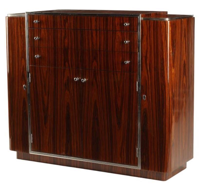 Appraisal: Art Deco style bar cabinet approx h w d